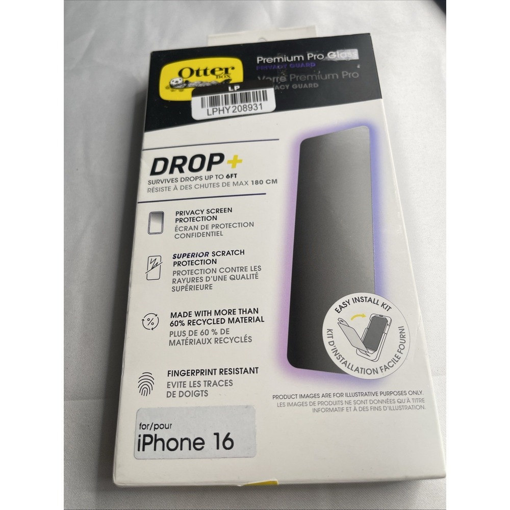 Otterbox Premium Pro Glass Privacy Guard Screen Protector For iPhone 16